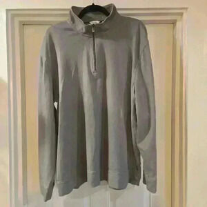Calvin Klein Mens 1/4 Zip Long Sleeve Pullover Knit  Gray Size XXL